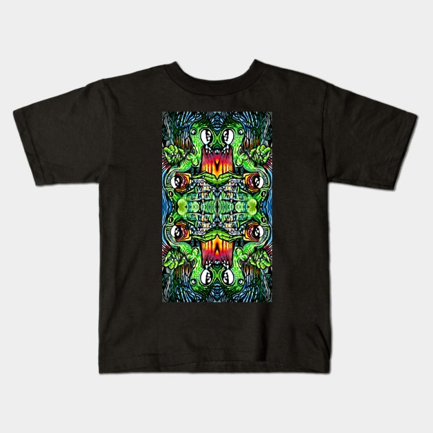 Thunder Belly Swamp Hair PATTERN Kids T-Shirt by Jacob Wayne Bryner 